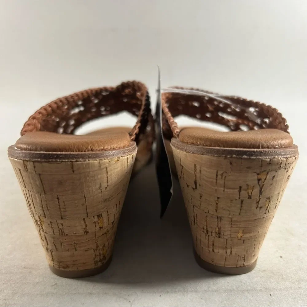 André Assous Bryana Women’s Woven Wedge Sandals Brown Size 9 M
